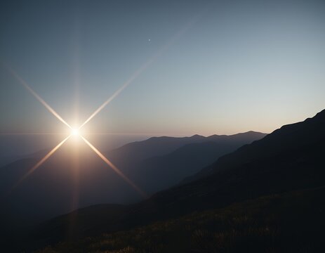 Atmospheric light effects in open natural environment with smooth metallic sheen under subdued natural light