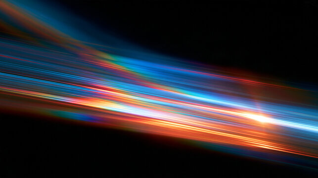 Abstract Futuristic Light Trails with Motion Blur Effect