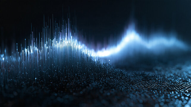 Digital Sound Wave and Futuristic Big Data Visualization