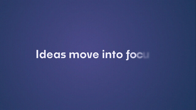 Soft Drift Word Focus Reveal