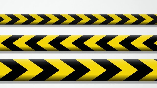 Black yellow chevron hazard lines seamless loop motion background