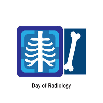 Medical x-ray icon for international day of radiology