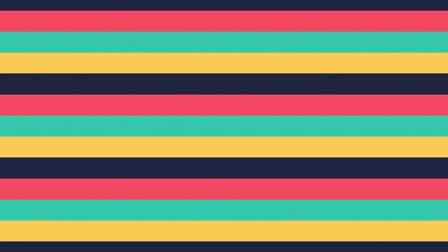 Seamless loop of colorful horizontal stripes scrolling vertically