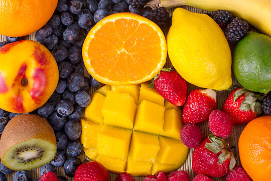 Fresh Fruits And Berries Background