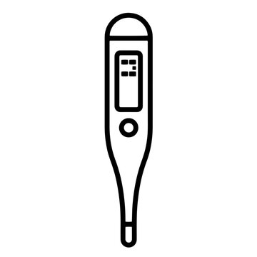 Medical thermometer digital device health tool vector illustration