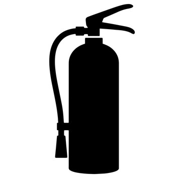 Fire extinguisher silhouette vector illustration icon