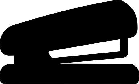 Desktop stapler black silhouette vector icon