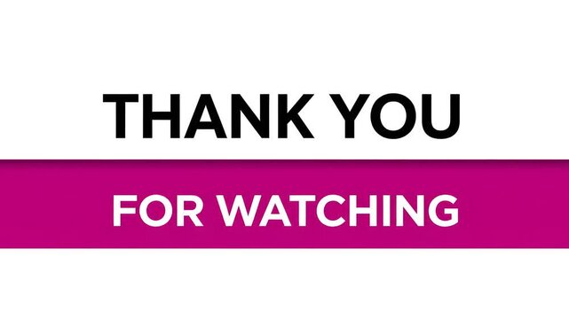 Thank You for Watching Animated Video Outro Overlay for Social Media