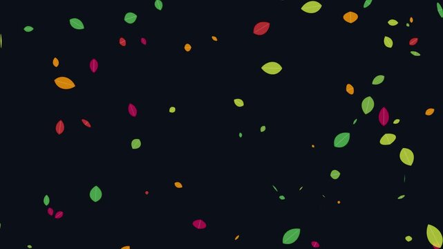 Colorful Confetti Scattered On Dark Navy Background