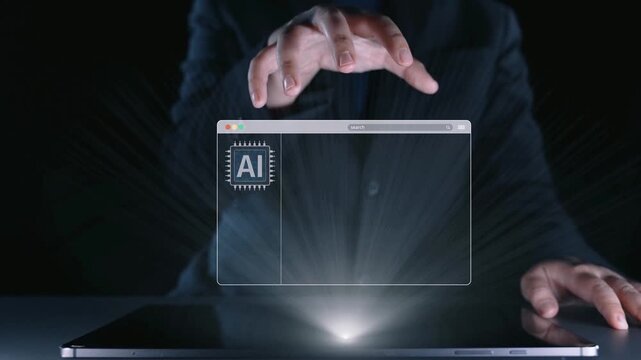 AI platform generating art images with dynamic interface. AI-generated content appears in image gallery artificial intelligence view. Genrative AI loading multiple image from AI design engine. Elide