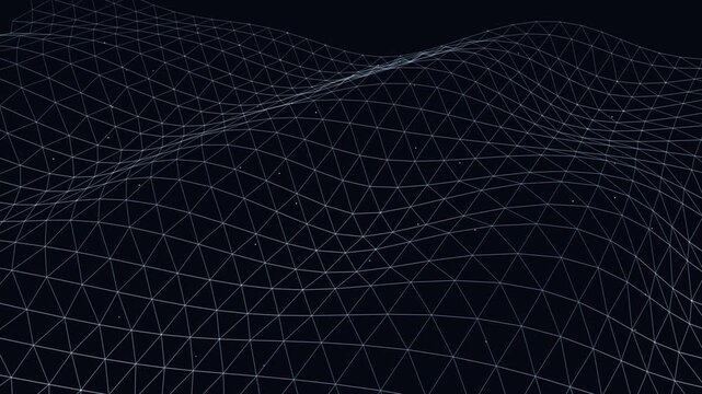 Abstract low poly wireframe surface background animation mesh