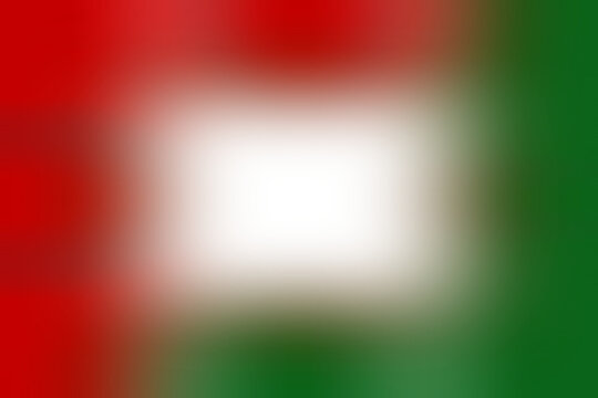 Red and green rectangular vignette border graphic element with soft center gradient light focus