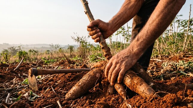 world food day cassava roots harvesting