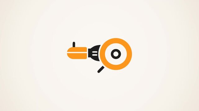 Flat vector graphic of portal gun on White Background