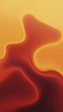 Vertical composition of abstract liquify background featuring warm orange gold fluid wave with grain frosted particle texture, ideal for premium mobile screen graphic designs.