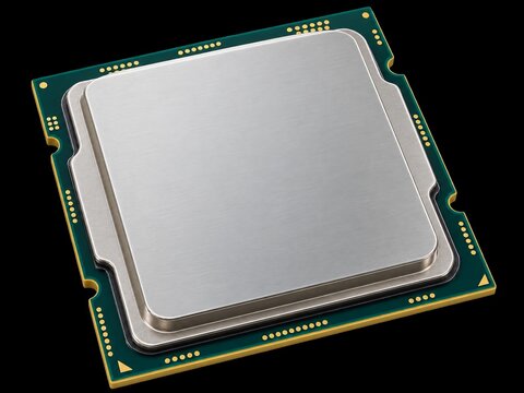 Modern central processing unit cpu processor microchip hardware components for computer tech build