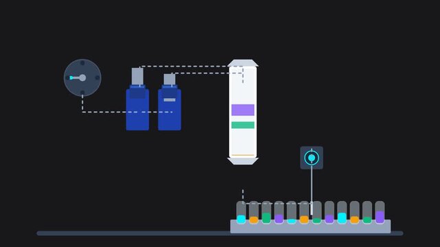 Automated Preparative Flash Chromatography Purification System with Binary Gradient Pumps and Uv Detector