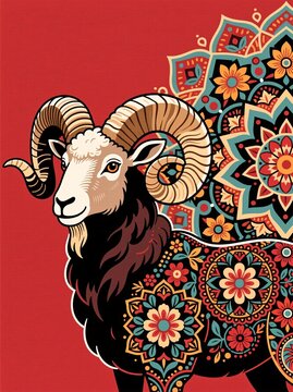 vector illustration of a sheep