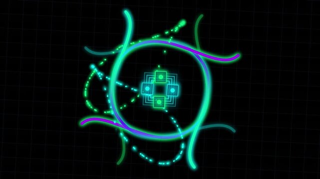 Abstract Quantum Photonic Processing Core Loop Seamless Loop with #...