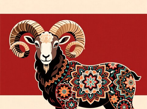 vector illustration of a sheep