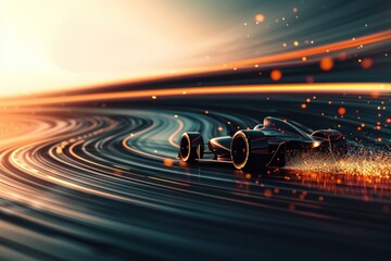 Naklejka premium Abstract background car technology futuristic.
