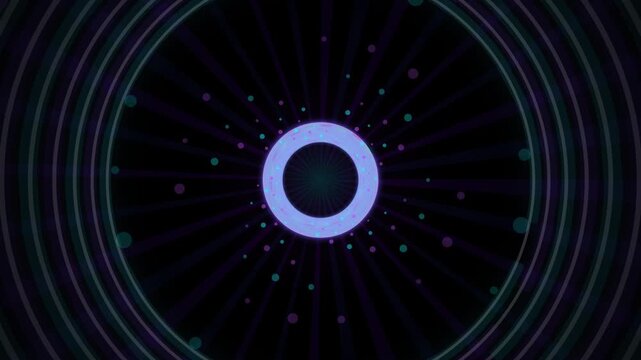 Glowing Purple Concentric Ring Portal and Hypnotic Radar Wave Loop
