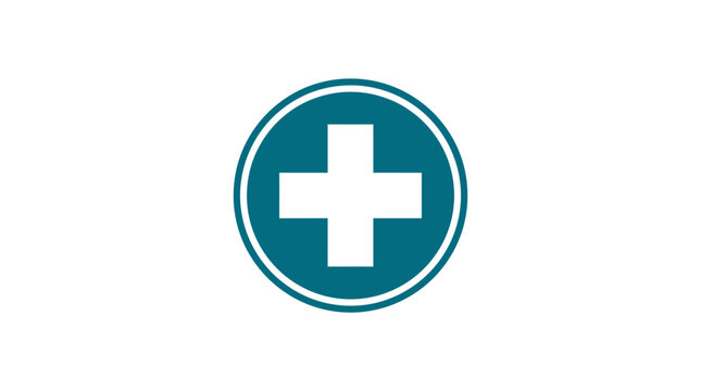 Medical Cross Icon Isolated on Transparent Background