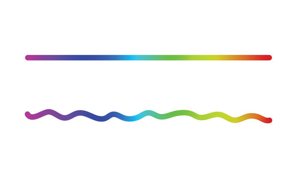 vibrant energy and a colourful spectrum creative layouts with this rainbow gradient straight and wavy line divider set! Perfect for modern branding accents, party flyers, web dividers, digital art