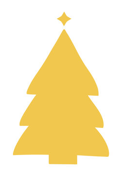 Gold Christmas Tree with Diamond Star