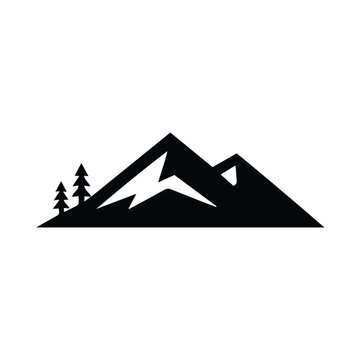 vector silhouette of mountains