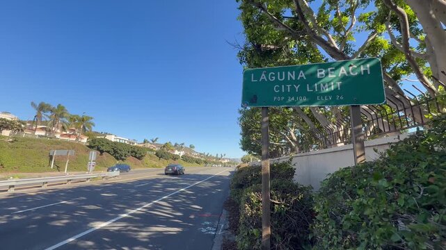 Laguna Beach California Public Welcome Sign