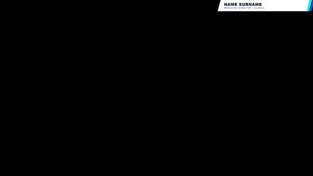 Modern lower third graphic template with clean typography and professional corporate layout for presentation titles