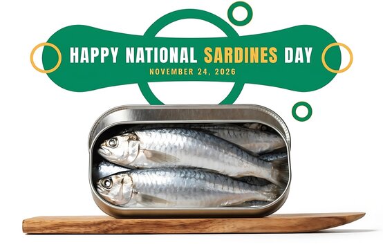 Fresh sardines in an open metal can for national day with canned fish silver food photography tin sardine mediterranean diet culinary ingredient ocean preserved fis