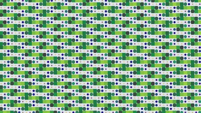 Abstract green mosaic pattern forming a repeating geometric grid texture