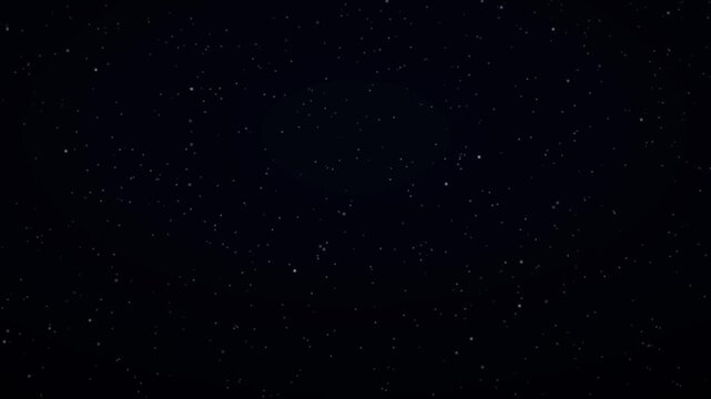 Twinkling starfield night sky slow drift space background loop