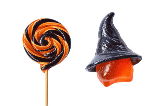 Halloween candy isolated on transparent background
