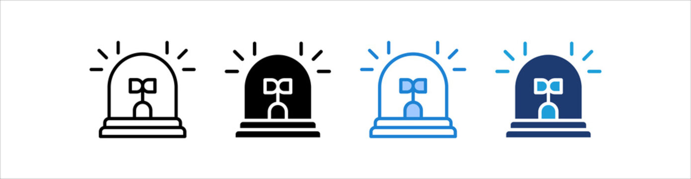 Siren Icon Set Multiple Style Vector Collection