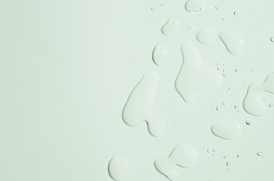 Micellar water background. A cosmetic product for facial care. Copy space