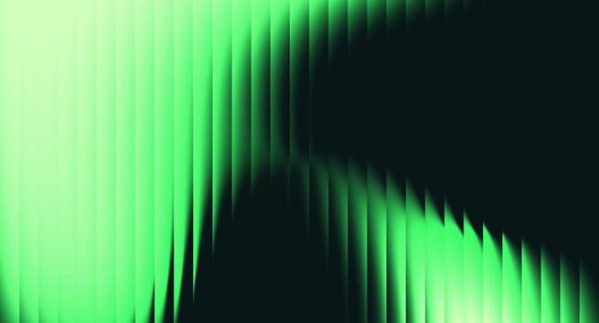 Abstract neon green background featuring luminous lime gradients, elongated vertical light streaks, deep black negative space, and dramatic glowing effects. The vibrant green illumination