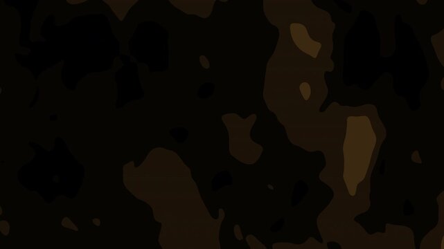 Abstract dark brown camouflage pattern shifting and warping