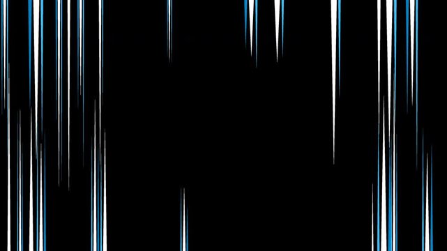 Vertical Skyfall Dive Anime Speed Lines Gravity Drop Effect 4K Seamless Loop on Transparent Alpha Background