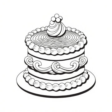 vector illustration of cake