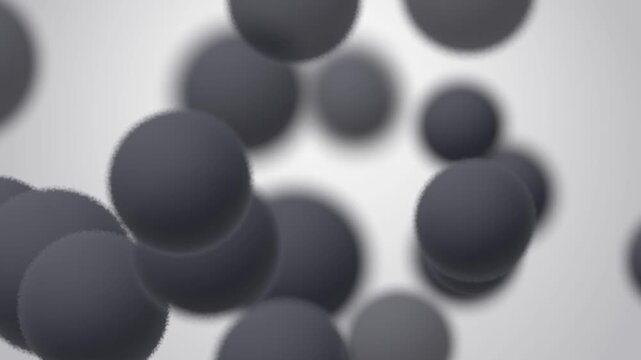 Monochrome cell division in dark grey on white, a single sphere splits and the cells keep multiplying until they fill the screen, exponential growth