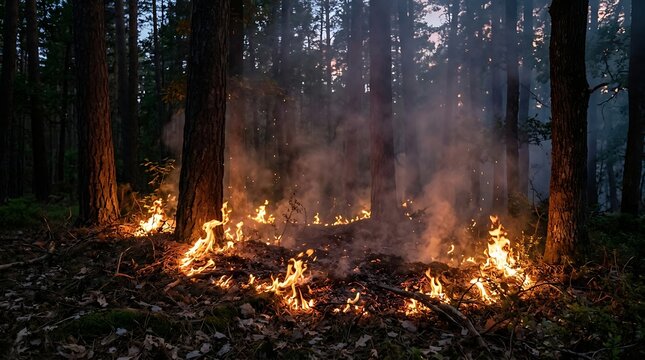 Dark Forest Fire Patch in Forest