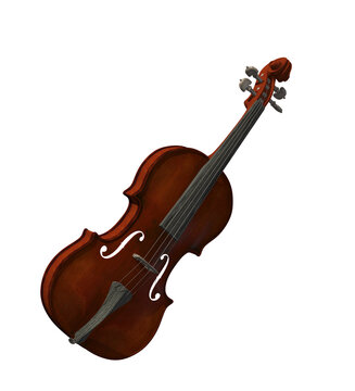 violin, transparent background 