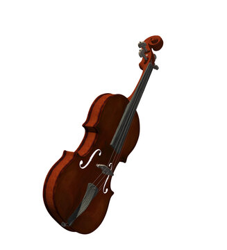 violin, transparent background 