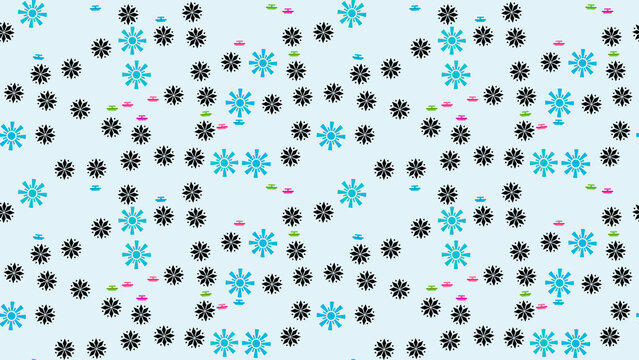 Stylized snowflake and bar pattern