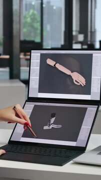 Biomedical Engineer Working On 3D Prosthetic Leg Design