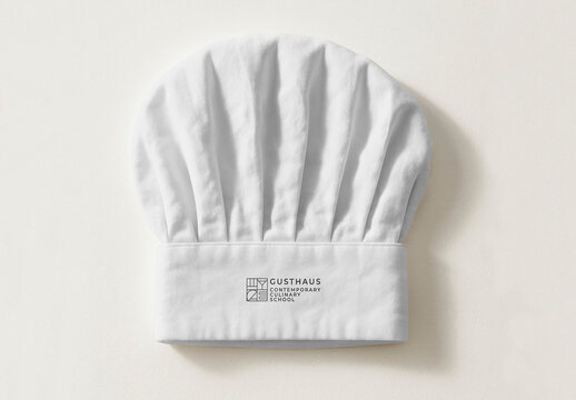 Chef Hat Mockup Culinary School Logo PSD