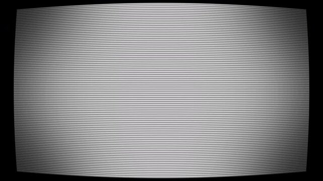  CRT scan lines Texture With Curved lens old TV screen and glitch flicker effect. moving from top to bottom. Texture VHS 4K